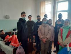 Посещение  военных в госпитале